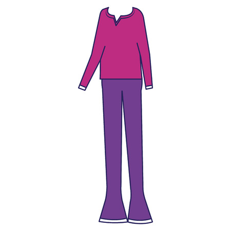 casual clothing from the sixties vector illustration designのイラスト素材