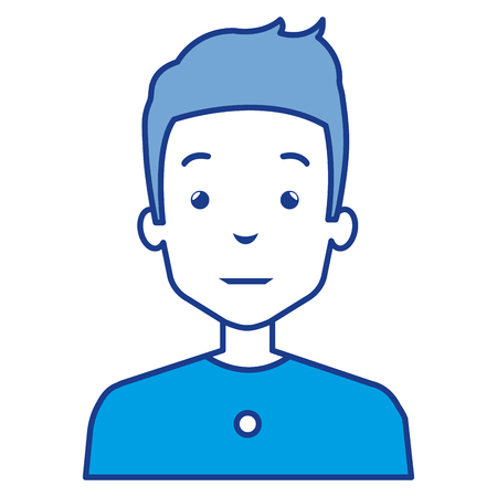 Illustration of a young man avatar character design.のイラスト素材