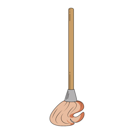 mop clean isolated icon vector illustration designのイラスト素材