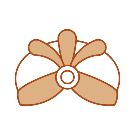 cartoon hat with jewelry king icon vector illustrationのイラスト素材