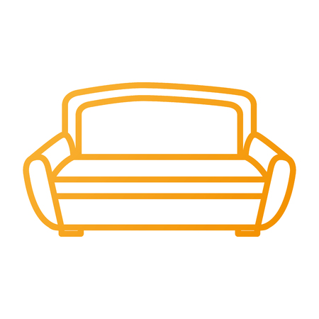 sofa furniture home decor comfort element vector illustrationのイラスト素材