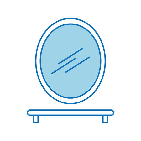 Bathroom mirror and shelf vector illustrationのイラスト素材