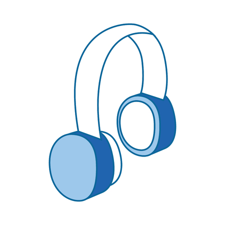 earphones audio isolated icon vector illustration designのイラスト素材