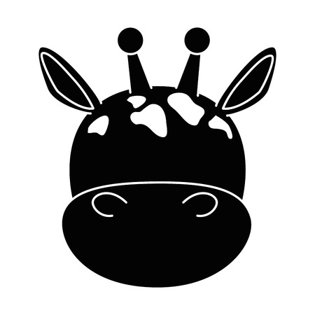 cute giraffe character icon vector illustration designのイラスト素材