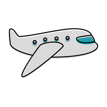 airplane flying isolated icon vector illustration designのイラスト素材