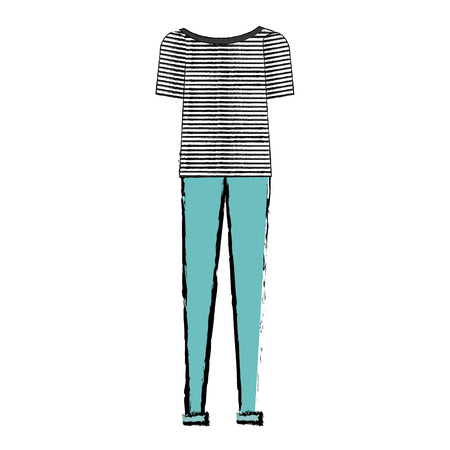 hipster clothes isolated icon vector illustration designのイラスト素材