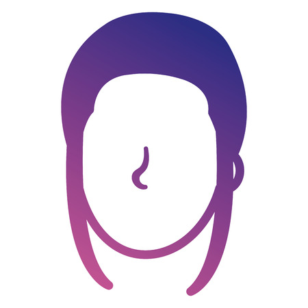 beautiful woman head avatar character vector illustration designのイラスト素材