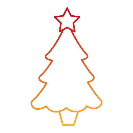 merry christmas pine tree vector illustration designのイラスト素材