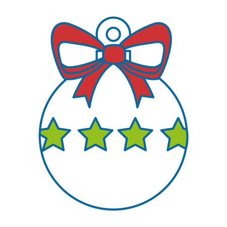 merry christmas ball decorative vector illustration designのイラスト素材
