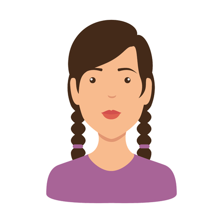beautiful woman avatar character vector illustration designのイラスト素材