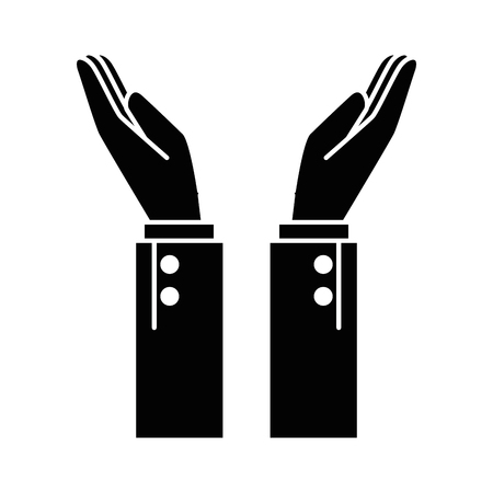 hands human protecting icon vector illustration designのイラスト素材