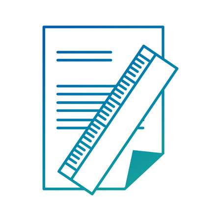 Paper document with rule vector illustration design.のイラスト素材