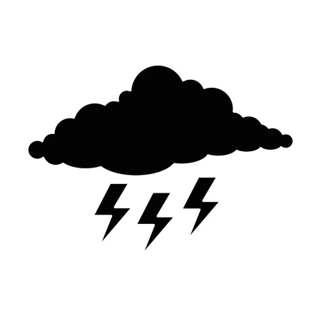 cloud with rays storm vector illustration designのイラスト素材