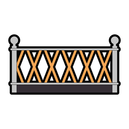metal building fence icon vector illustration designのイラスト素材