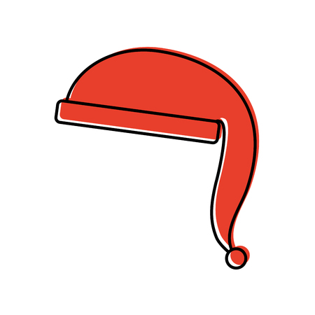 christmas hat clothes of santa decoration vector illustrationのイラスト素材
