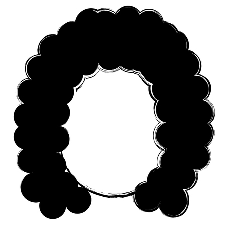 beautiful woman head avatar character vector illustration designのイラスト素材