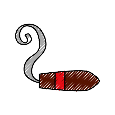 tobacco cigar burning smoke icon vector illustrationのイラスト素材