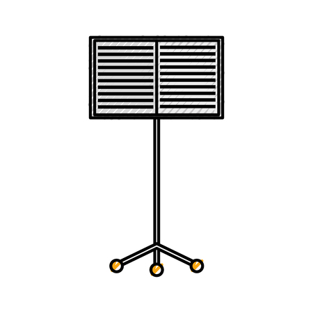 music stand book concert melody vector illustrationのイラスト素材