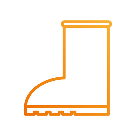 rubber boot rain seasonal icon style on white background vector illustrationのイラスト素材