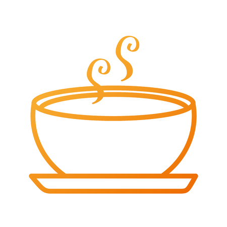 delicious soup bowl food of season autumn vector illustrationのイラスト素材
