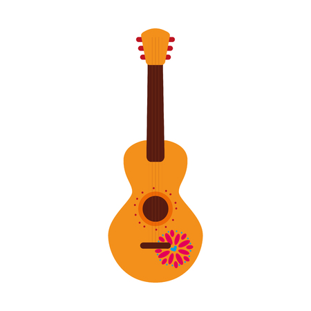 mexican guitar instrument musical carnival design vector illustrationのイラスト素材