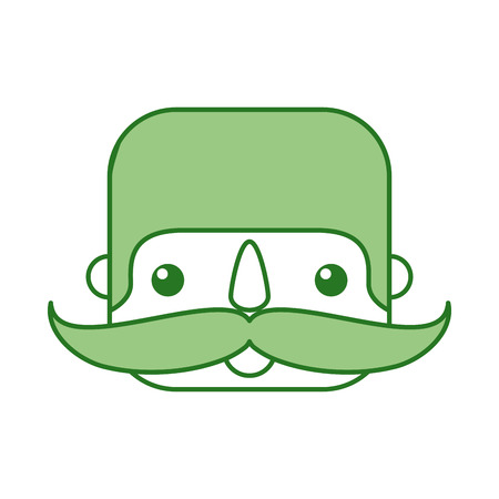 happy mexican man profile cartoon image vector illustrationのイラスト素材
