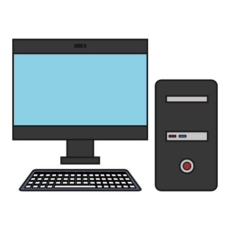 computer desktop isolated icon vector illustration designのイラスト素材