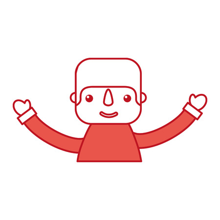 happy mexican man profile cartoon image vector illustrationのイラスト素材