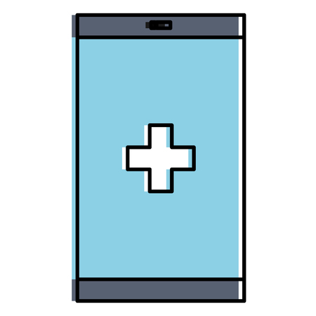 smartphone device with medical app vector illustration designのイラスト素材