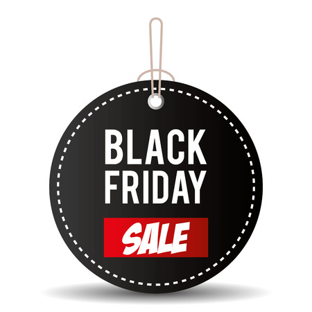 black friday promotion label vector illustration designのイラスト素材