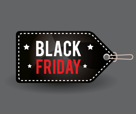 black friday promotion label vector illustration designのイラスト素材