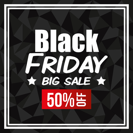 black friday promotion label vector illustration designのイラスト素材