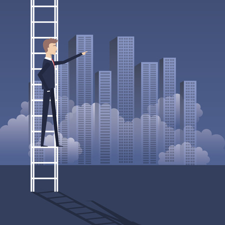 business plan growth with businessman avatar vector illustration designのイラスト素材