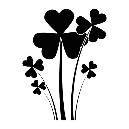 clovers plant isolated icon vector illustration designのイラスト素材