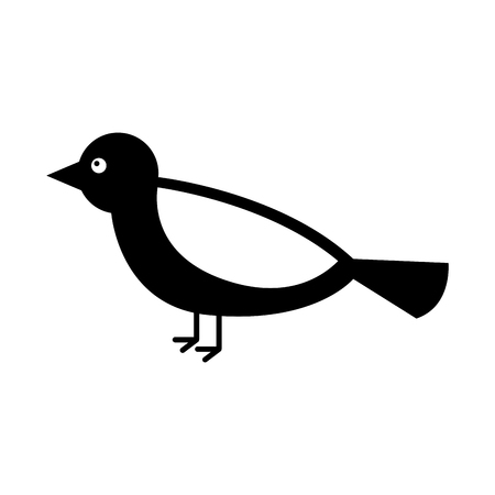 cute bird animal forest wild vector illustrationのイラスト素材