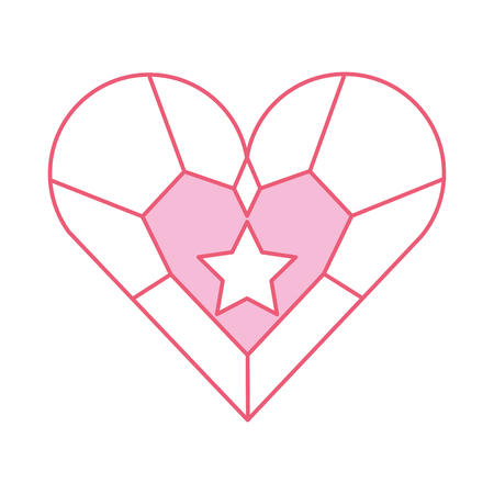 jewelry heart star pendant luxury fantasy vector illustrationのイラスト素材