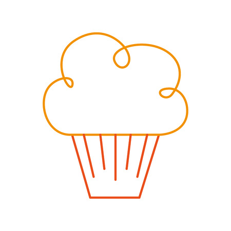 birthday sweet cupcake dessert food delicious vector illustrationのイラスト素材