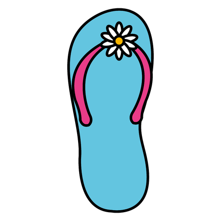 flip flop isolated icon vector illustration designのイラスト素材