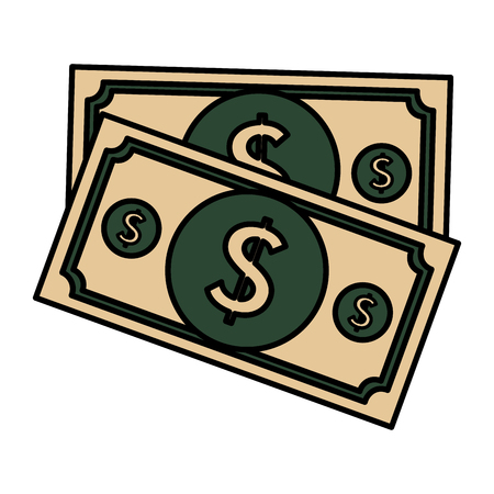 bills money isolated icon vector illustration designのイラスト素材