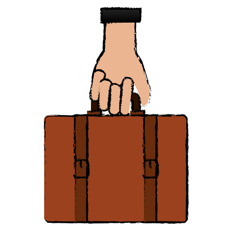 hand with suitcase travel vector illustration designのイラスト素材
