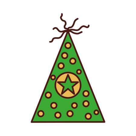 party hat accessory of the birthday element vector illustrationのイラスト素材