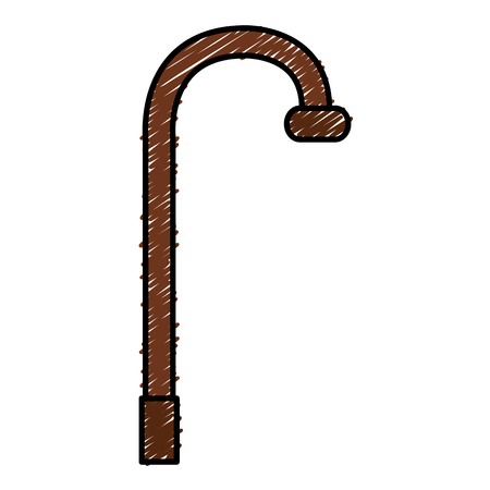 cane wooden isolated icon vector illustration designのイラスト素材