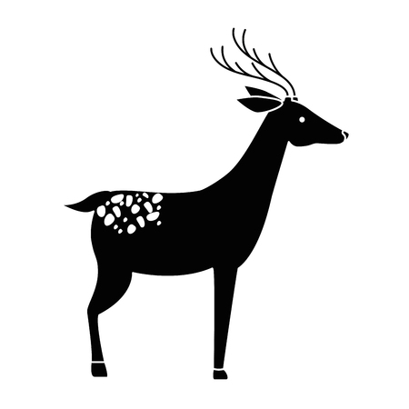 A wild deer isolated icon vector illustration designのイラスト素材