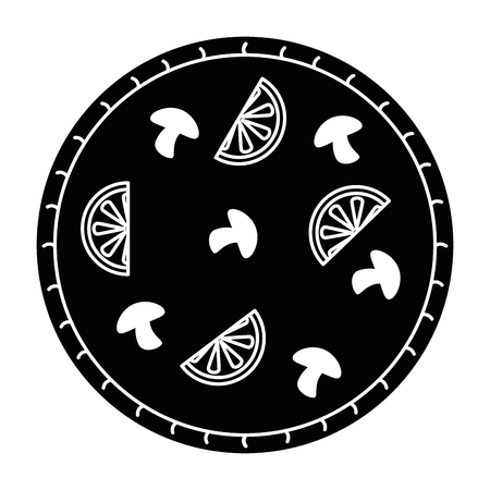 delicious italian pizza icon vector illustration designのイラスト素材