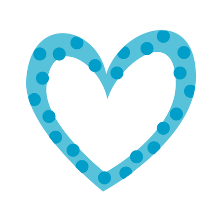 heart love romance passion dots decoration image vector illustrationのイラスト素材