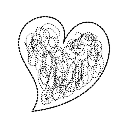 heart love romance passion doodle image vector illustrationのイラスト素材