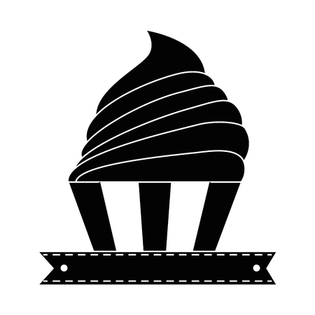 delicious cupcake isolated icon vector illustration designのイラスト素材