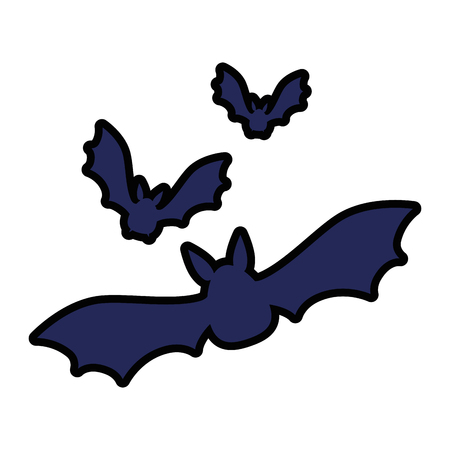 vampires black flying icon vector illustration designのイラスト素材