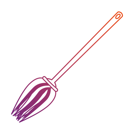 Witch broom funny icon vector illustration designのイラスト素材