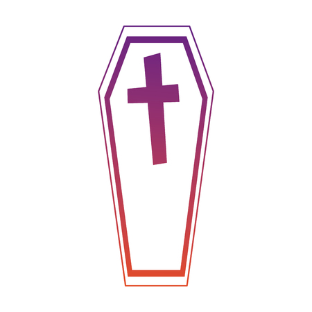 coffin halloween decorative icon vector illustration designのイラスト素材